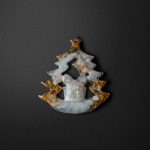 Christmas tree toy with rose quartz "Christmas Tree" collection "Stories"